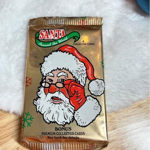Vintage Santa Around the World Trading Cards NEW TCM 1995 Stocking Stuffer