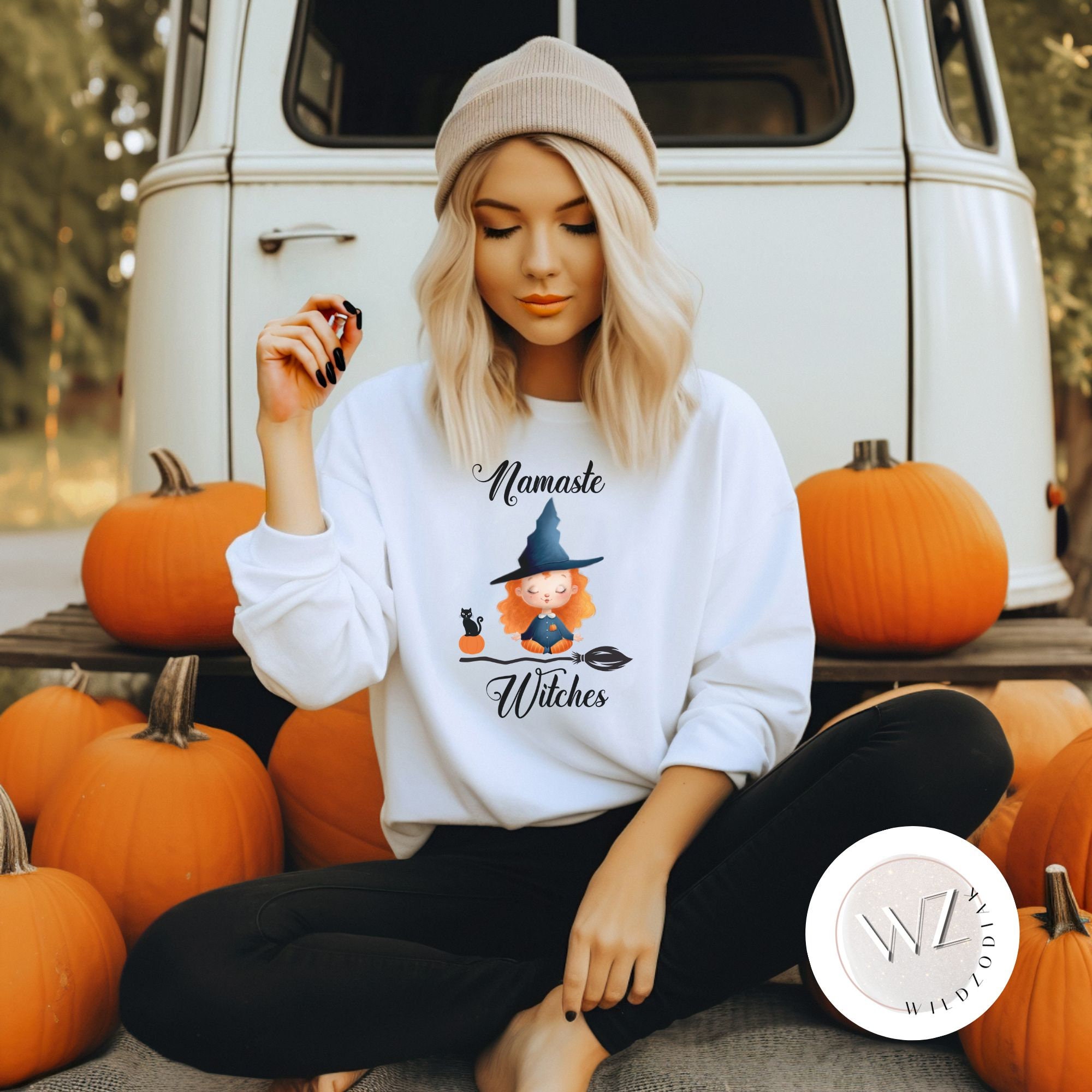 Discover ,  Color Sweatshirts, Namaste Witches Sweatshirt, Cute Witch Shirt, Halloween Theme Sweatshirt, Everyday Sweatshirt