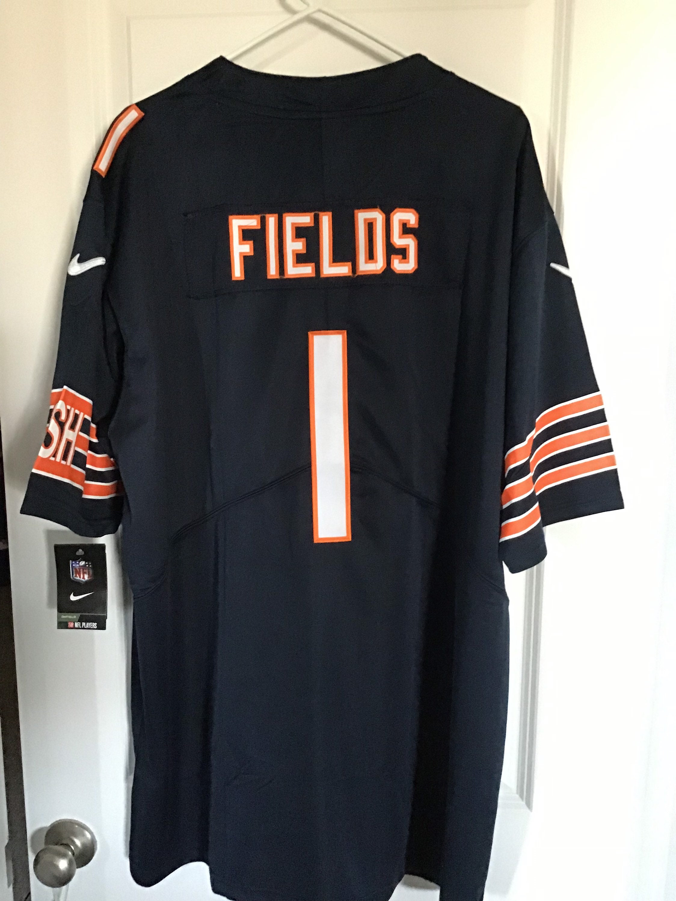 Chicago Bears Nike Justin Fields Navy Blue Jersey 3X Sewn On | Etsy