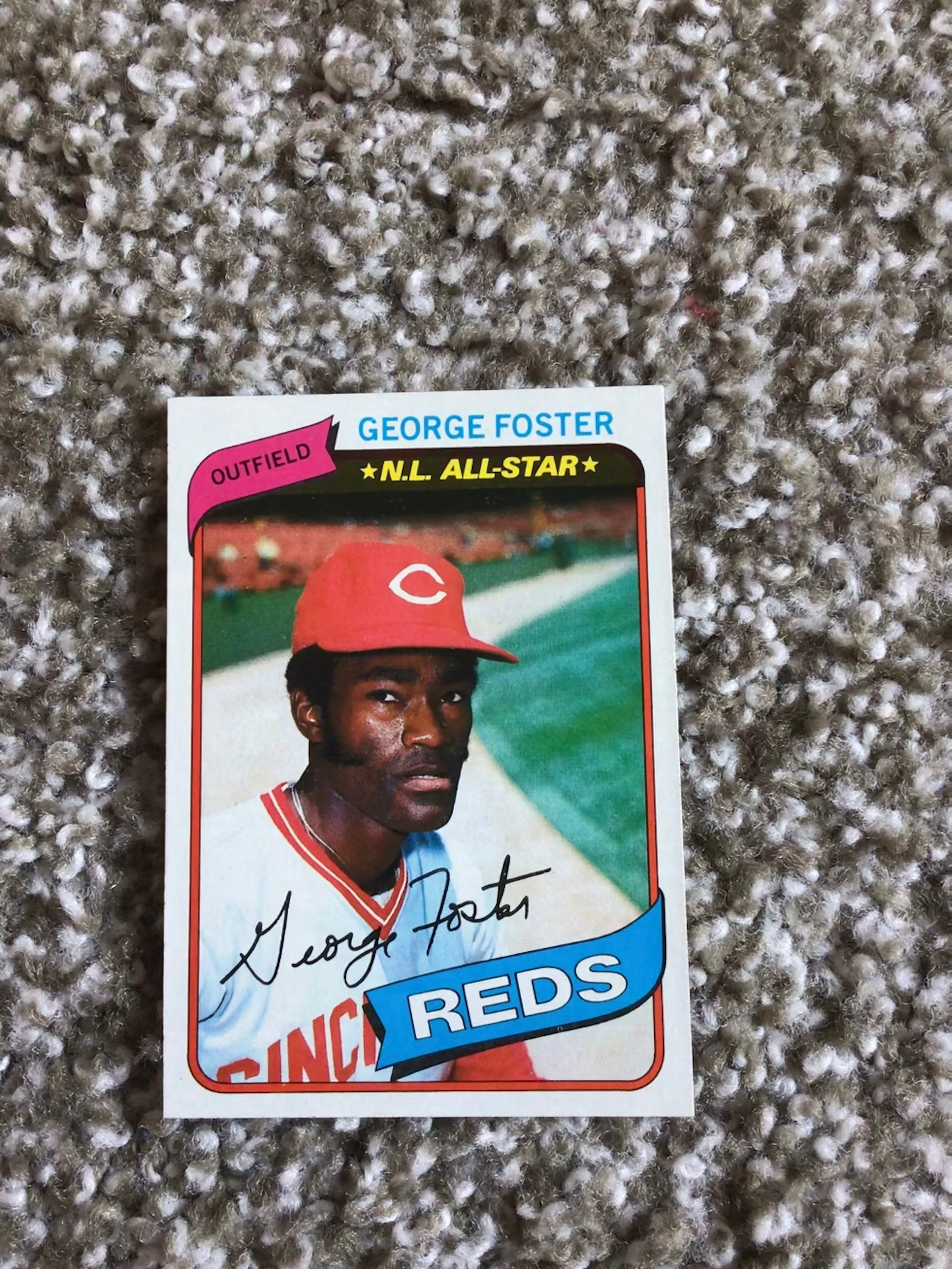 Cincinnati Reds George Foster 1980 Topps Vintage Baseball Card 