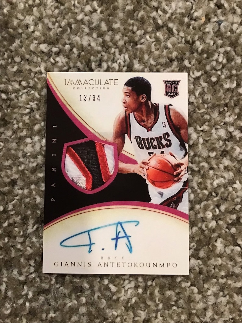 Milwaukee Bucks Giannis Antetokounmpo 2014 Panini Rookie Basketball Reprint Card 131 Mint Great Item image 1