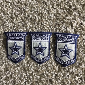 (2) Dallas Cowboys Vintage Embroidered Iron On Patches Patch Lot 3” X 3 & 3  X2.5