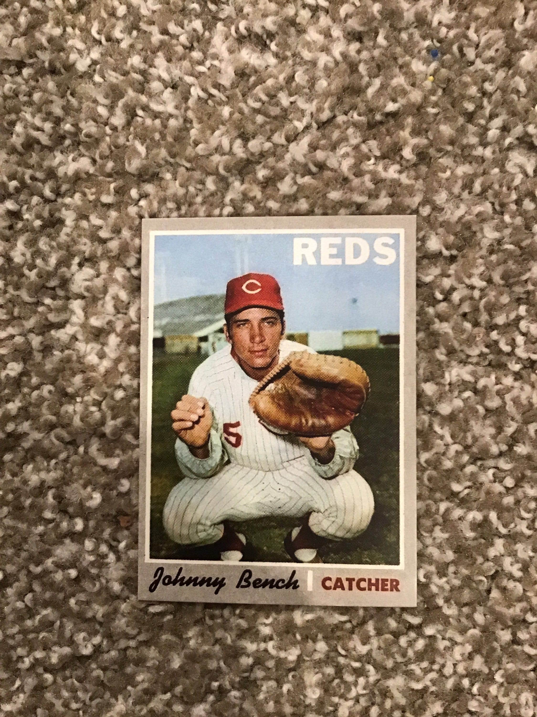 Cincinnati Reds Johnny Bench 1970 Topps Baseball Reprint Card Etsy