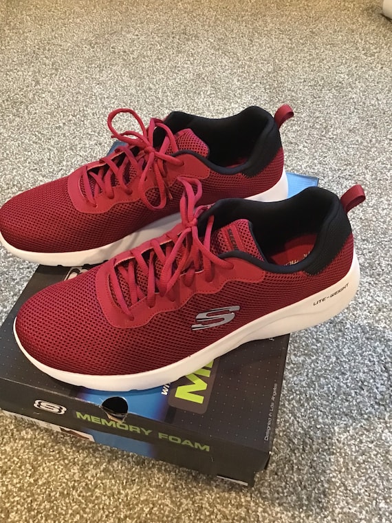 Skechers Sport Memory Foam Red Beyond Comfortable Size 13 New in