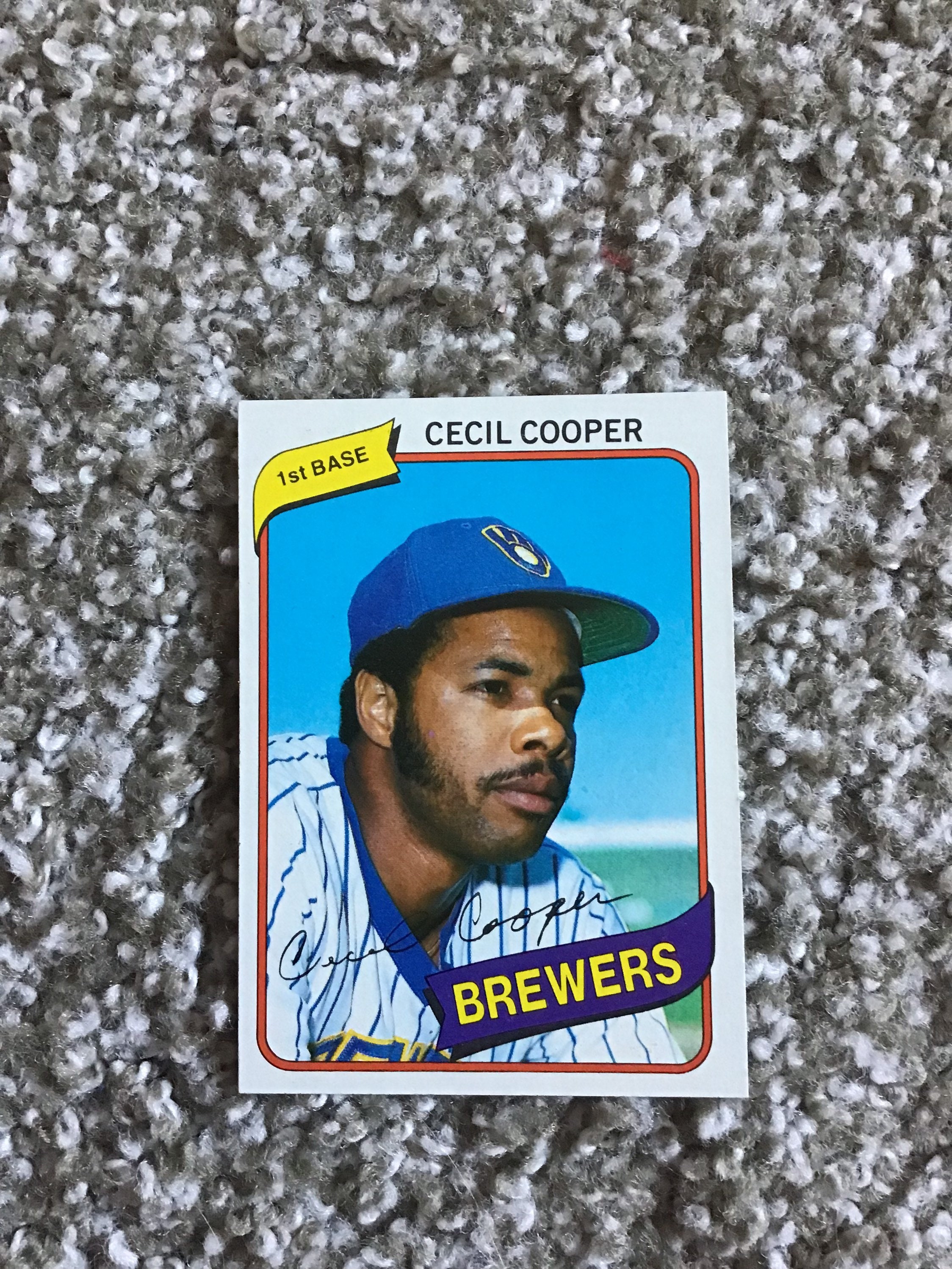 Milwaukee Brewers Cecil Cooper 1980 Topps Vintage Baseball -  Sweden