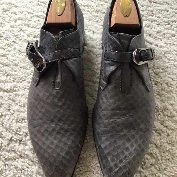 Cesare Paciotti Gray Mens Leather Shoes Size 9 Reg 790 Dollars Good Condition Rare Awesome Last One