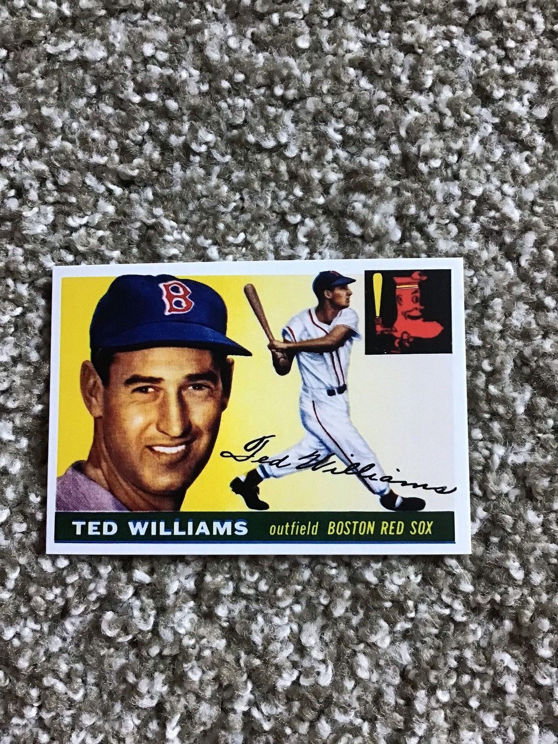 Boston Red Sox Ted Williams 1955 Topps Baseball Reprint Card Etsy