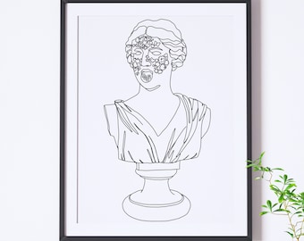 Olivia Rodrigo Sour Bust digital download printable wall art aesthetic apartment decor minimalist single line drawing drivers license fanart