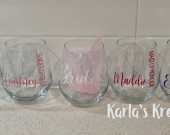 Personalised Wine Tumbler Glass Decal