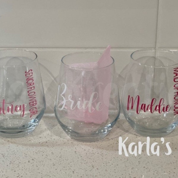 Wine Glass Decal Etsy