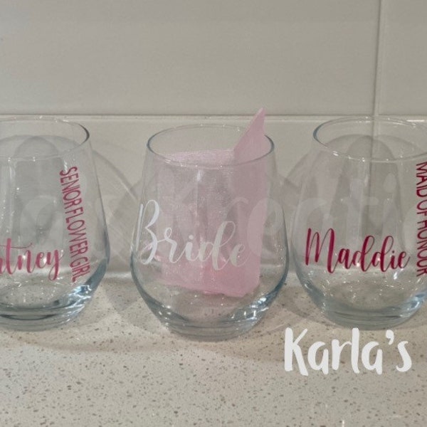 Personalised Wine Tumbler Glass Decal