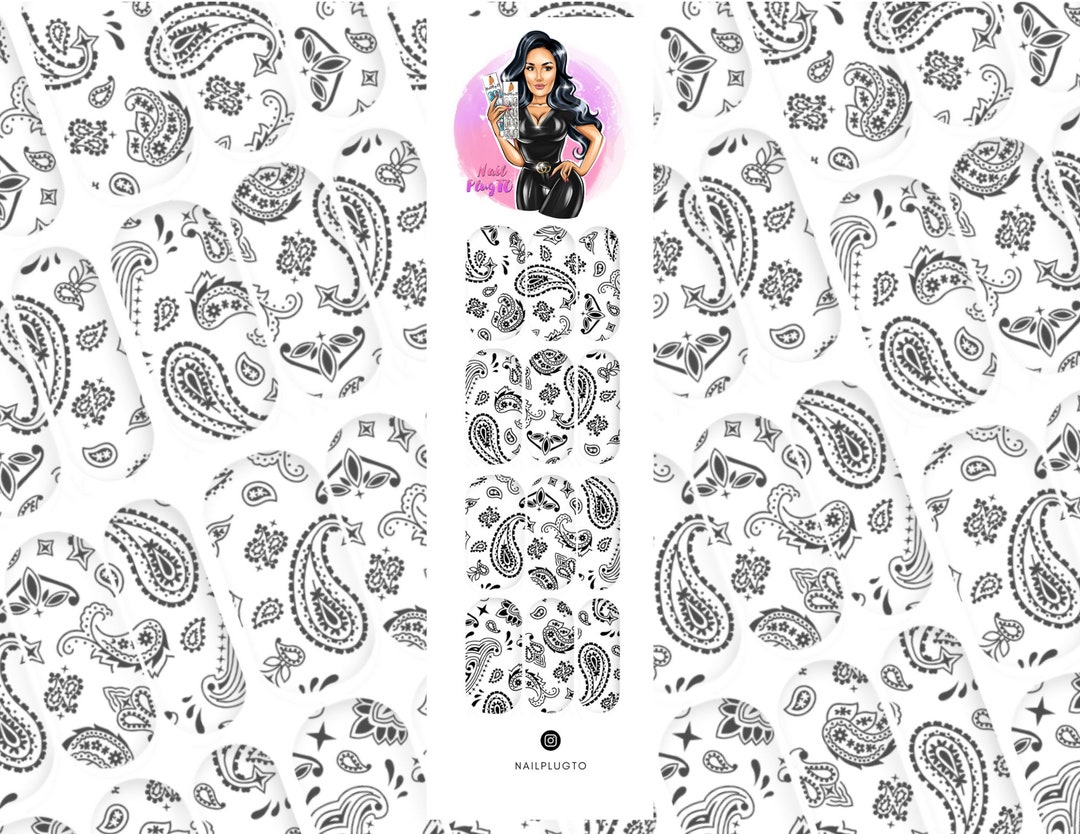 CLEAR Bandana Nail Decals Waterslide Decals Nail Art Etsy