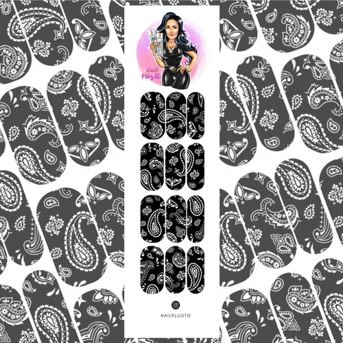 CLEAR Bandana Nail Decals Waterslide Decals Nail Art Etsy