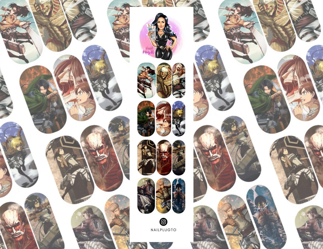 Anime Nail Decals Waterslide Decals Nail Art Nail Etsy
