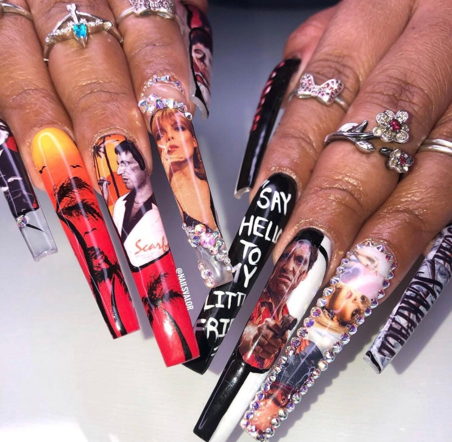 Scarface Nail Decals Waterslide Decals Nail Art Nail - Etsy Canada