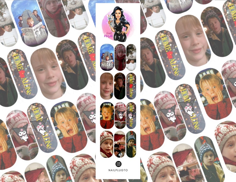 6. "Home Alone" Character Nail Art - wide 1