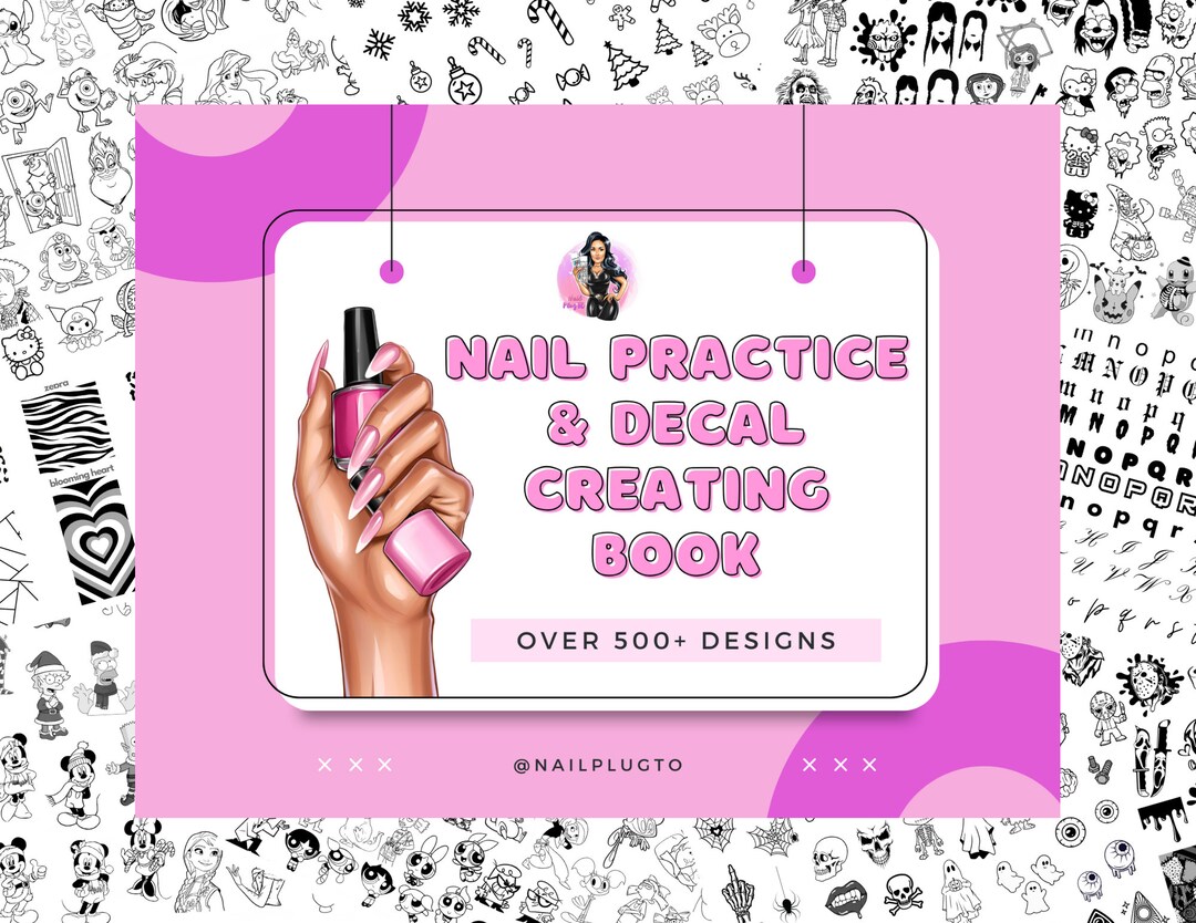 Nail Practice Book Nail Practice Sheet Nail Decals Decal Making Sheet