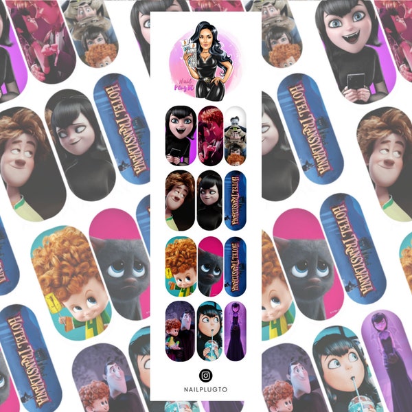 Hotel Transylvania Nail Decals - Waterslide Decals - Nail Art - Nail Stickers