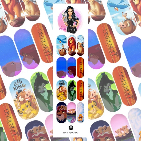 The Lion King Nail Decals - Waterslide Decals - Nail Art - Nail Stickers