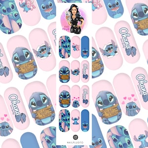 Stitch Nail Decals - Waterslide Decals - Nail Art - Nail Stickers