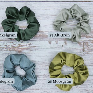 Stretch Satin Scrunchie 29 Farben Haargummi Zopfgummi Haarschmuck Geschenk Bild 7