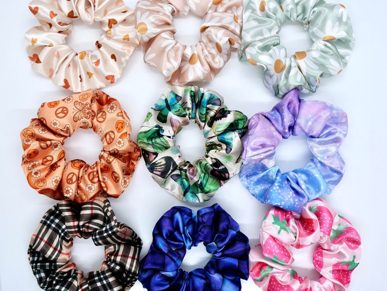 Stretch Satin Scrunchie 29 Farben Haargummi Zopfgummi Haarschmuck Geschenk Bild 10