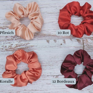 Stretch Satin Scrunchie 29 Farben Haargummi Zopfgummi Haarschmuck Geschenk Bild 4