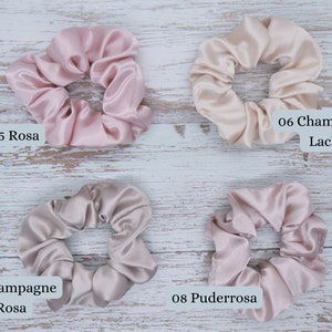 Stretch Satin Scrunchie 29 Farben Haargummi Zopfgummi Haarschmuck Geschenk Bild 3