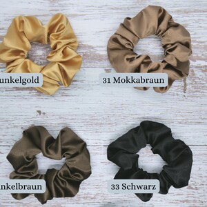 Stretch Satin Scrunchie 29 Farben Haargummi Zopfgummi Haarschmuck Geschenk Bild 9