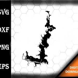 Saline Lake Louisiana Map Silhouette Shape svg dxf pdf eps crv vector graphic design, Laser File, Screen Printing File