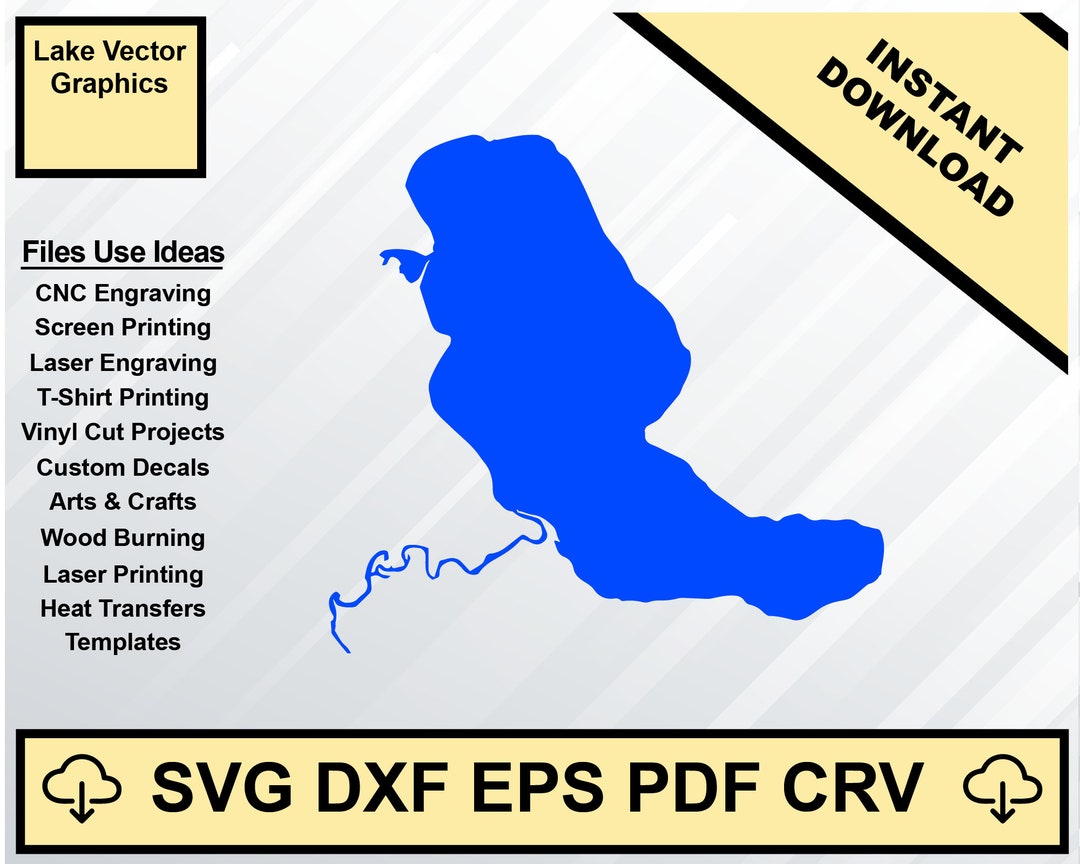 Big Pine Lake Minnesota Map Silhouette Shape Svg Dxf Pdf Eps Crv Vector