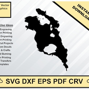 Lake Kissimmee Florida Kaart Silhouet Vorm svg dxf pdf eps crv vector grafisch ontwerp, Laser Bestand, Screen Printing File, CNC Cut File