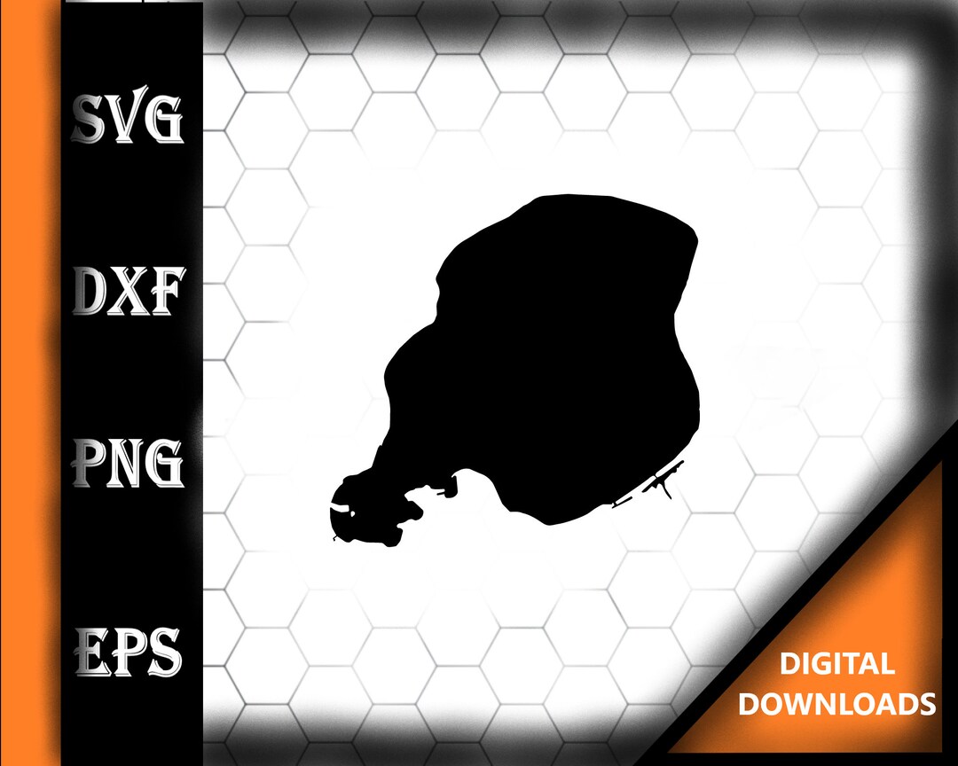 Lost Island Lake Iowa Mapa Silueta Forma svg dxf pdf eps crv diseño