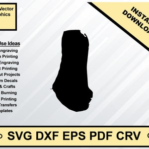 Devils Lake Wisconsin Karte Silhouette Silhouette svg dxf pdf eps crv Vektor Grafik Design, Laser Datei, Siebdruck Datei,