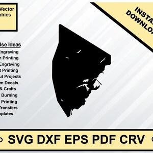Lake Georgia Pacific Arkansas Map Silhouette Shape svg dxf pdf eps crv vector graphic design, Laser File, Screen Printing File