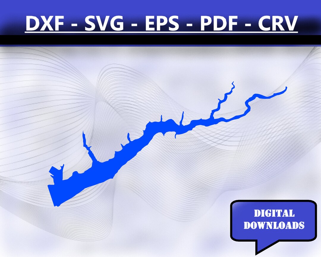Beltzville Lake Pennsylvania Map Svg Dxf Pdf Eps Crv Vector Graphic