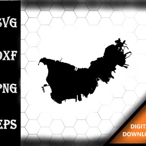 Muskegon Lake Michigan Map Silhouette Shape svg dxf pdf eps crv vector graphic design, Laser File, Screen Printing File
