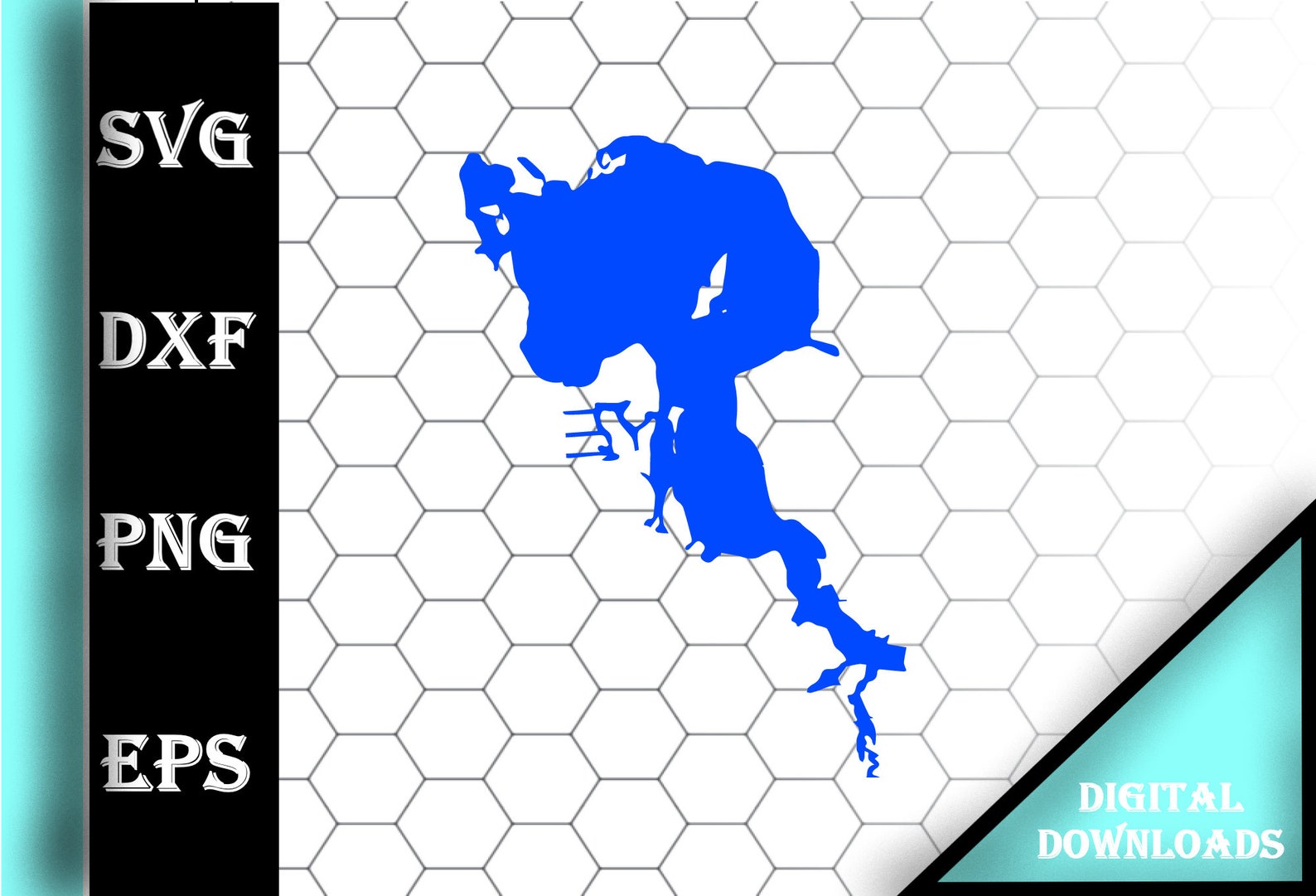 Lake Manitou Indiana Map Svg Dxf Pdf Eps Crv Vector Graphic Design