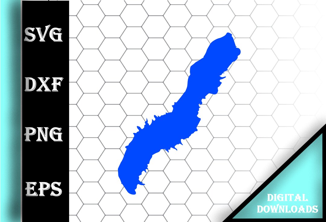 Minersville Reservoir Utah Map Svg Dxf Pdf Eps Crv Vector Etsy