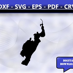 Chicagon Lake Michigan Map Silhouette Shape svg dxf pdf eps crv vector graphic design, Laser File, Screen Printing File