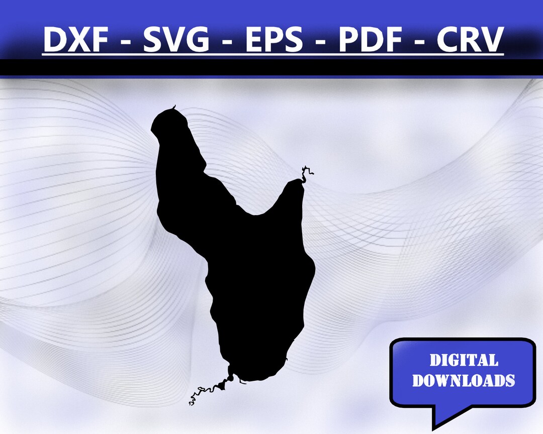Hubbard Lake Michigan Map Silhouette Shape Svg Dxf Pdf Eps Crv Vector