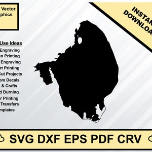 lake Okeechobee Florida Kaart Silhouet Vorm svg dxf pdf eps crv vector grafisch ontwerp, Laser Bestand, Screen Printing File, CNC Cut File