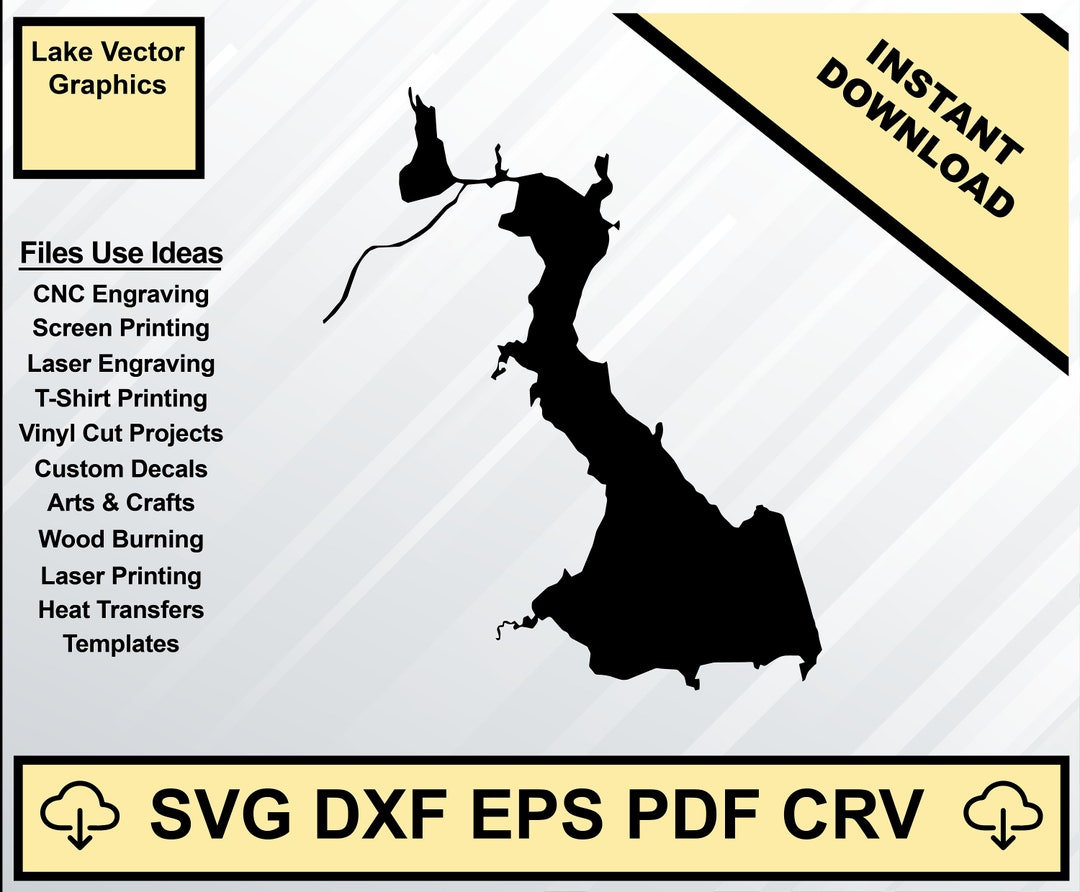 Kanopolis Lake Kansasmap Silhouette Shape Svg Dxf Pdf Eps Crv Vector