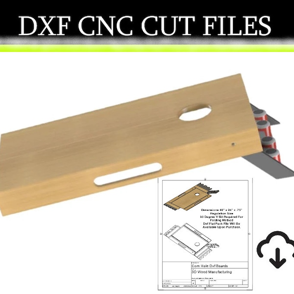 Cornhole Boards Dxf Datei, Svg Datei für einen kleinen Tritthocker, cnc Gravur Datei für Hocker, Step stool dxf Dateien