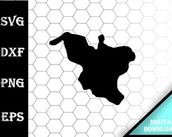 Elkhart Lake Wisconsin Map Silhouette Shape svg dxf pdf eps crv vector graphic design, Laser File, Screen Printing File,