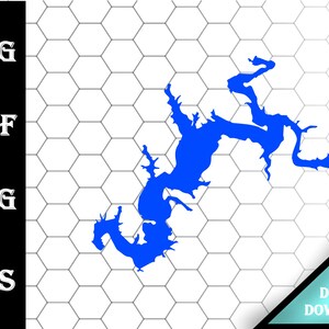 Monroe Lake Indiana Map Silhouette Shape svg dxf pdf eps crv vector graphic design, Laser File, Screen Printing File