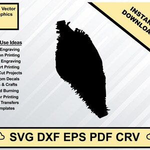 Lake Mohave Nevada Kaart Silhouet Vorm svg dxf pdf eps crv vector grafisch ontwerp, Laser Bestand, Screen Printing File, CNC Cut File