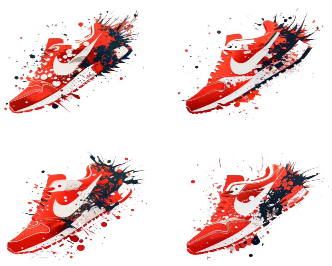 Shoe Graphic Design, Graphics Png Image of Shoe 4 Pack, Digital