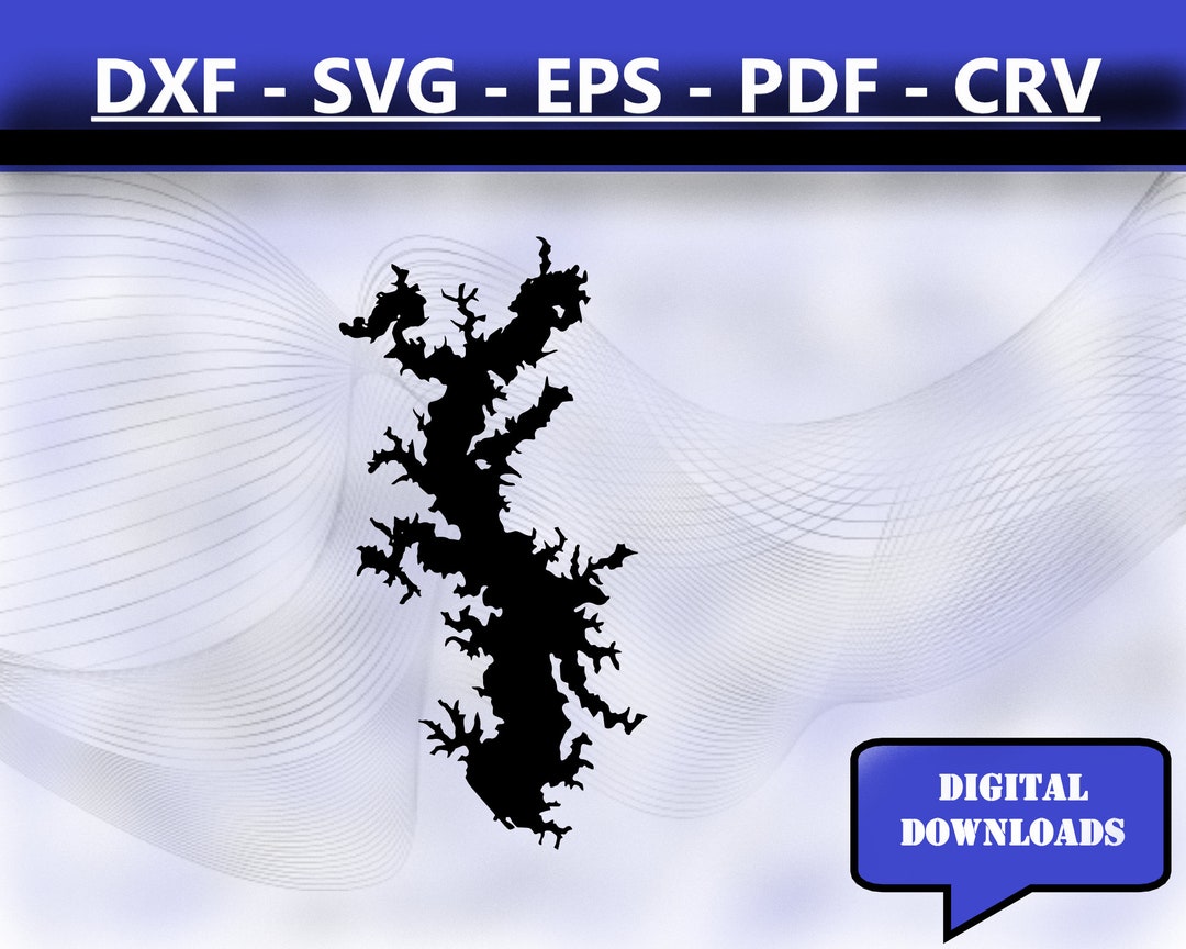Lake Iatt Louisiana Map Silhouette Shape Svg Dxf Pdf Eps Crv Vector