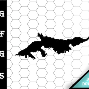 Big Bear Lake California Map Silhouette Shape svg dxf pdf eps crv vector graphic design, Laser File, Screen Printing File